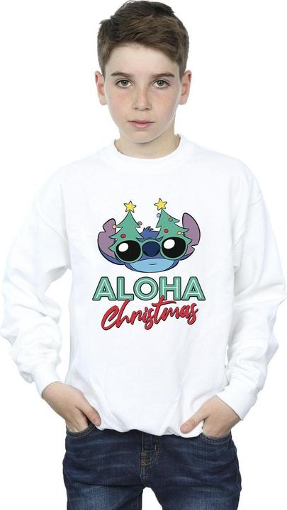 Actual product image Disney Boys Lilo And Stitch Christmas Tree Shades Sweatshirt (152, 158)