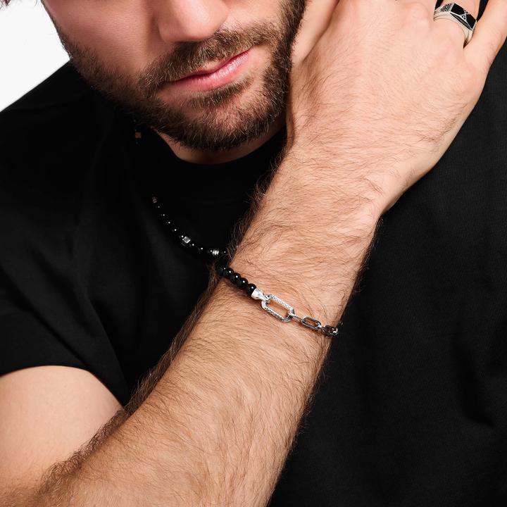 Produktbild Thomas Sabo Armband Onyx Beads (19 cm, 925er Silber)