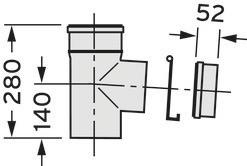 Produktbild Vaillant Revisionselement für starre Abgasleitung DN 130. PP