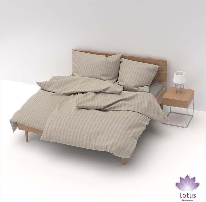 Image du produit Lotus Bettwaren Parure de lit en satin seersucker uni (Housse de couette, 200 x 210 cm)