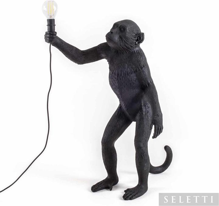 Actual product image Seletti Monkey Lamp Black Led Light (E14)