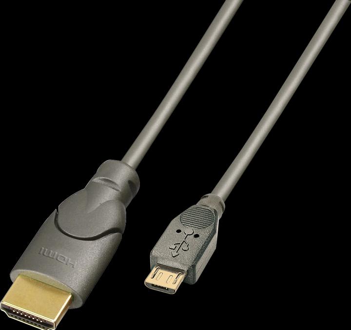 Image du produit Lindy MHL (Micro USB) — HDMI (Typ A) (2 m, HDMI, USB)