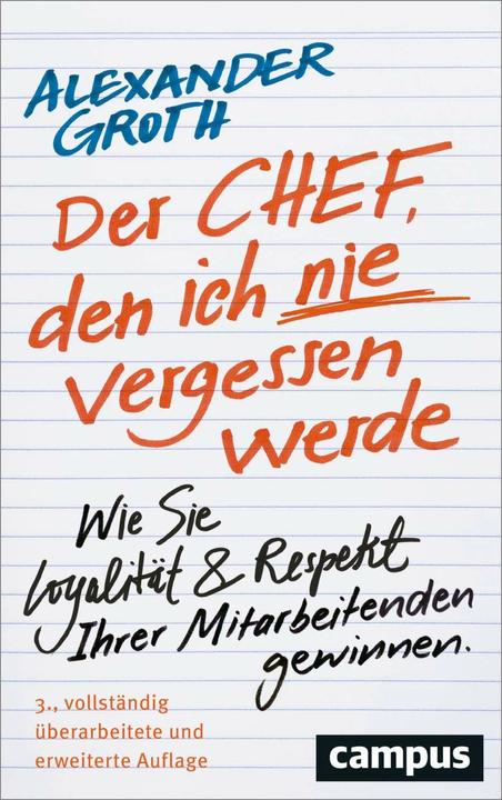 Actual product image Der Chef, den ich nie vergessen werde (German, Alexander Groth, 2023)