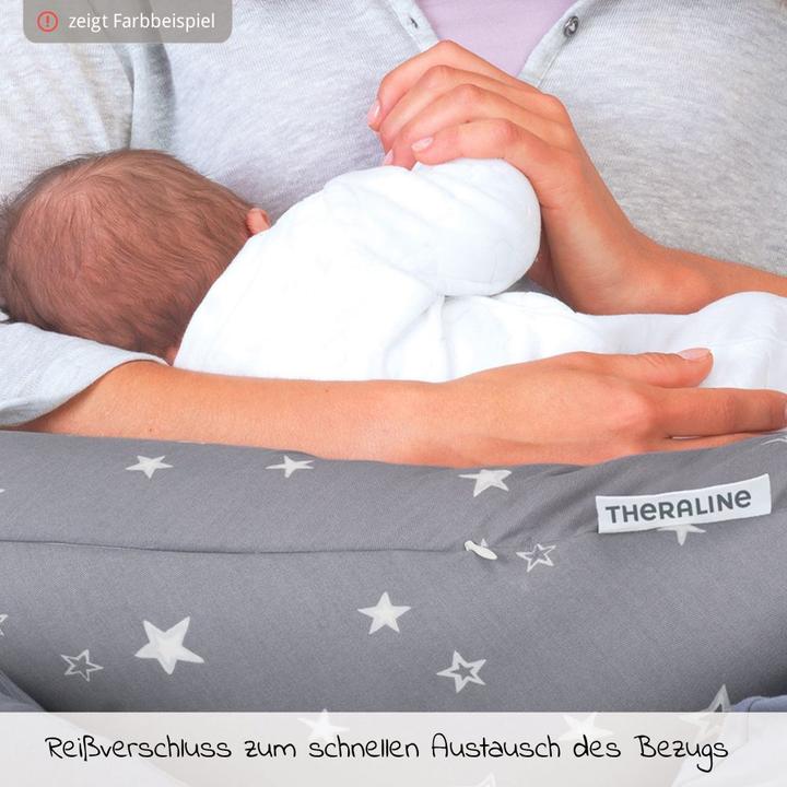 Image du produit Theraline Coussin d'allaitement "The Original" avec rembourrage en fibres creuses de polyester, y compris la (38 cm)