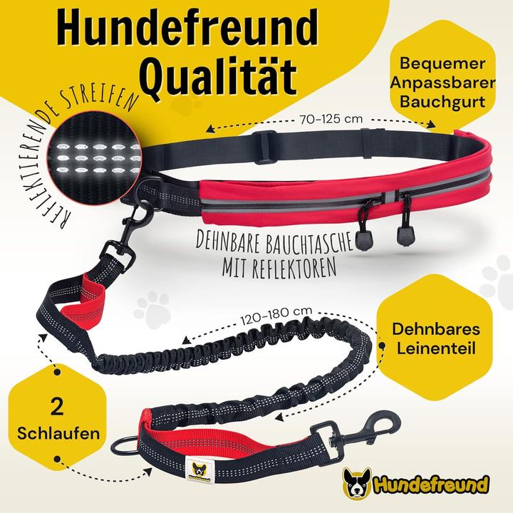 Produktbild Hundefreund Joggingleine mit Bauchgurt (Hund, Jogging, Fahrrad)