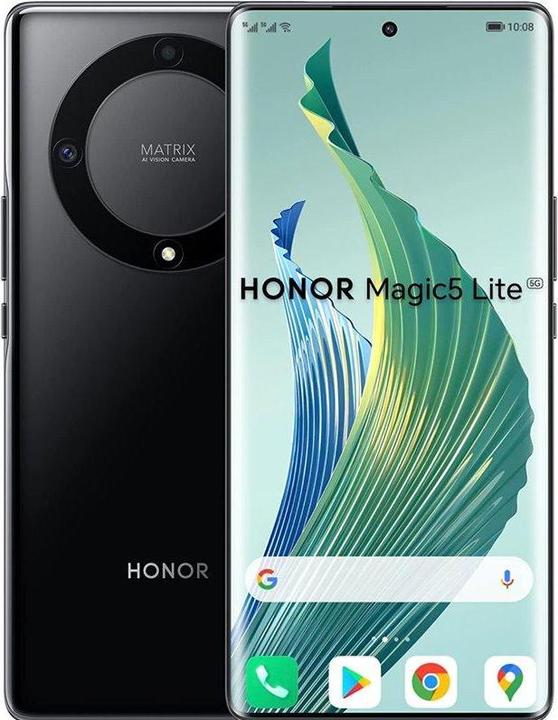 Produktbild Honor Magic5 Lite (256 GB, Midnight Black, 6.67", Dual SIM, 64 Mpx, 5G)