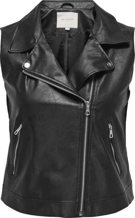 Actual product image Only Curvy faux leather biker waistcoat biker jacket (L)
