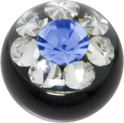 Immagine prodotto Bijouteria Chiusura piercing (Cristallo premium, Acciaio chirurgico 316L, Rivestimento PVD (nero))