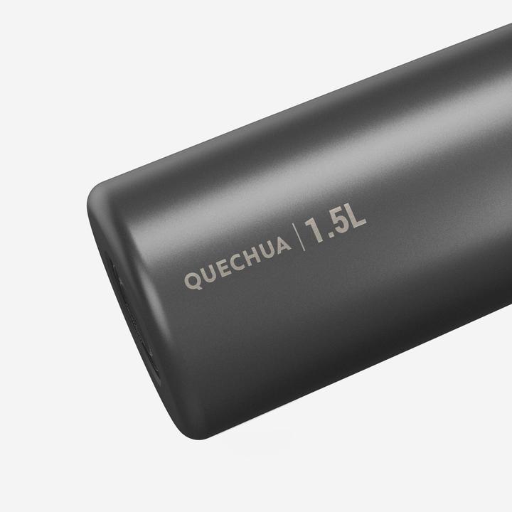 Actual product image Quechua Drinking bottle 1.5 l stainless steel with screw cap Hiking (1.50 l)