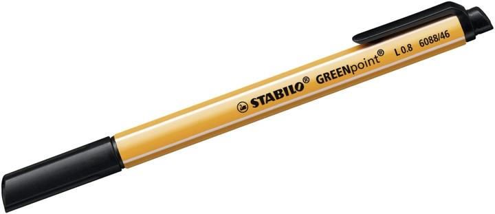 Produktbild STABILO GREENpoint umweltfreundlicher Filzschreiber (Schwarz, 1 x)