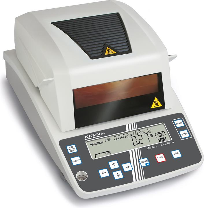 Kern Feuchtebestimmer DBS 60-3, Wägebereich 60 g, Ablesbarkeit 0,001 g