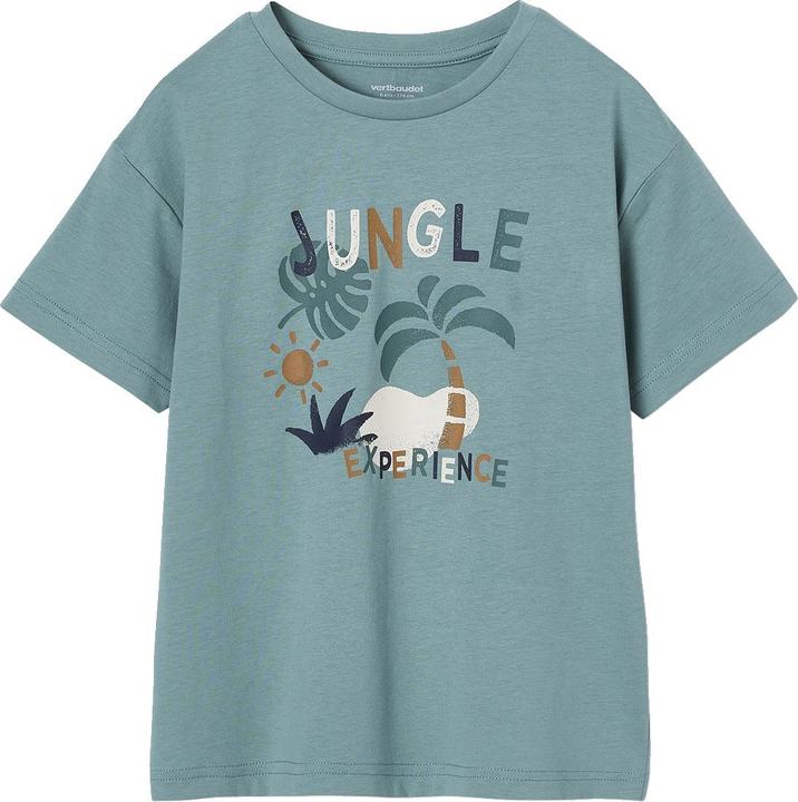 Vertbaudet Jungen T-Shirt mit grossem Print, Recycling-Baumwolle