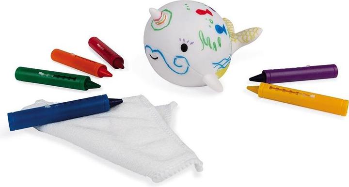 Actual product image Janod Narwal bathtub painting set