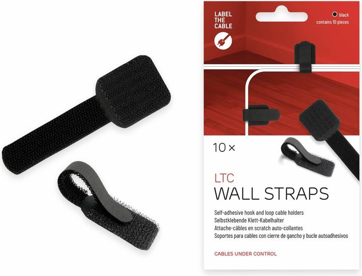 Immagine prodotto Label-the-cable Fascette da parete in velcro LTC, confezione da 10 pezzi (Fascette in plastica, 90 mm, 10 pz.)