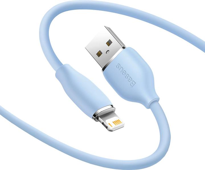 Image du produit Baseus Jelly Liquid Silica Gel Fast Charging Data Cable USB to iP 2.4A 2m Blue (2 m)