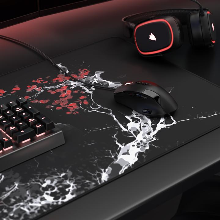 Produktbild Titanwolf Gaming Mauspad, 900 x 400mm XXL Speed Gaming Mausmatte, Mousepad Extragrosse Fläche, Japan Ink Black (XXL)