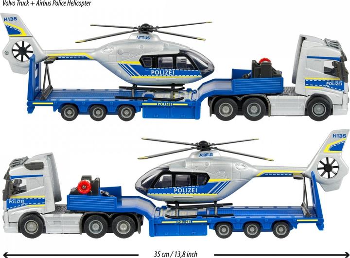 Actual product image Simba FH-16 Police Truck + Helicopter