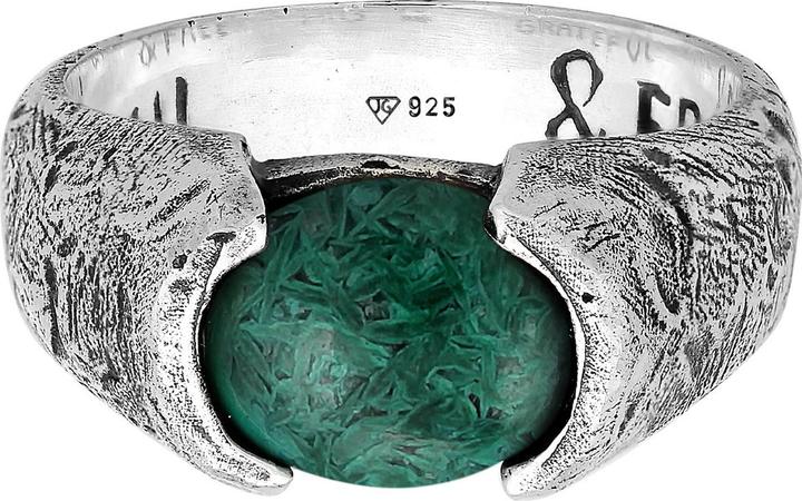 Produktbild Haze & Glory Ring Siegelring Liberty - Afrikanischer Türkis 925 Silber (62, 925 Silber)