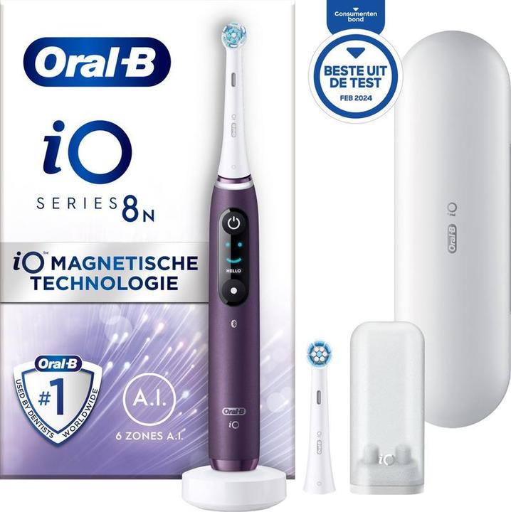 Oral-B iO 8N - Violet - Elektrische Tandenborstel - Ontworpen Door Braun (Oszillierende Zahnbürste)