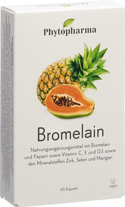 Actual product image Phytopharma Bromelain (45 Piece, Capsules, 46 g)