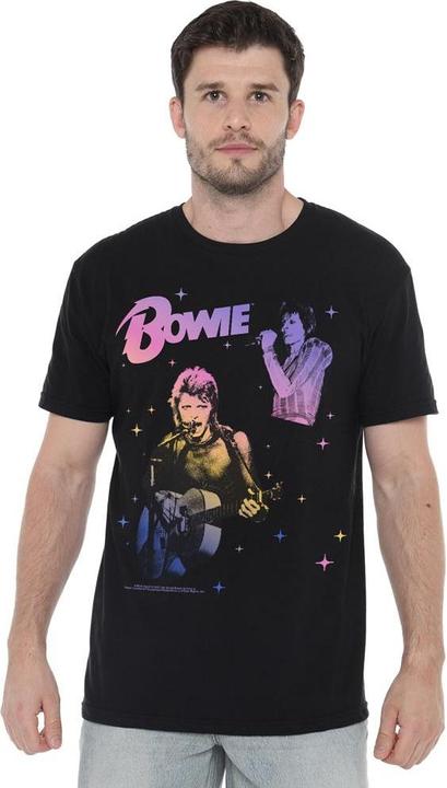 Actual product image David Bowie Mens Rainbow Gradient T-Shirt (L)
