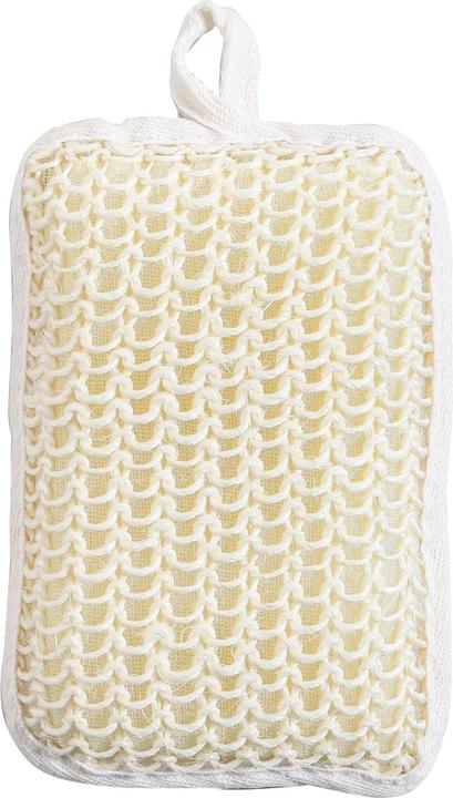 MSV Peelingschwamm aus Sisal 18.5 x 10.5 cm, Weiss