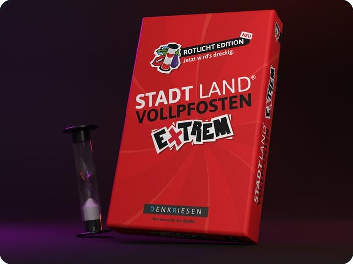Actual product image Denkriesen STADT LAND VOLLPFOSTEN - EXTREM - Rotlicht Edition - "Jetzt wird's drecking" (German)