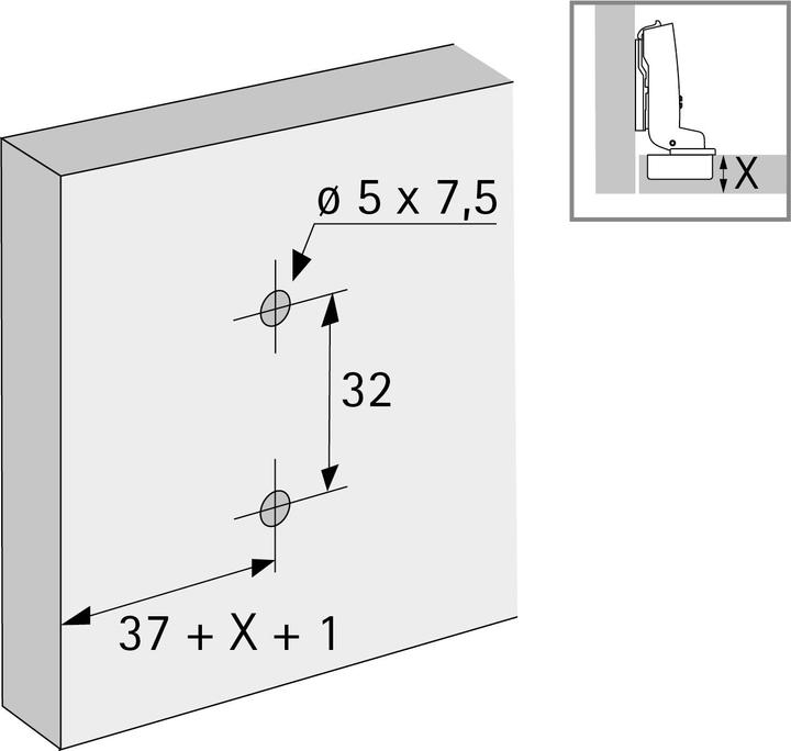 Actual product image Hettich Cross-mounting plates Sensys/Intermat Direkt 8099, corner and centre