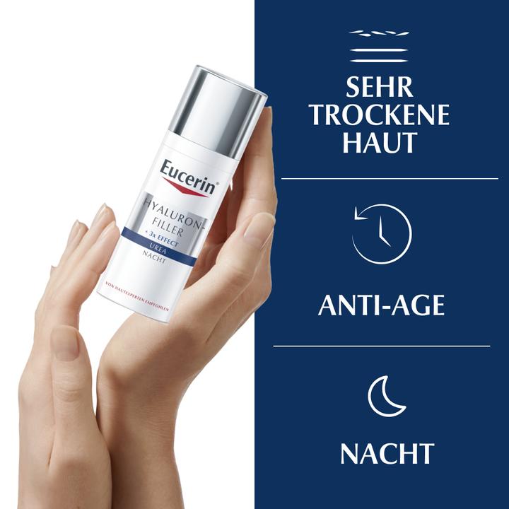 Produktbild Eucerin HYALURON-FILLER + 3x EFFECT 5% Urea Nachtpflege (50 ml, Nachtcreme)