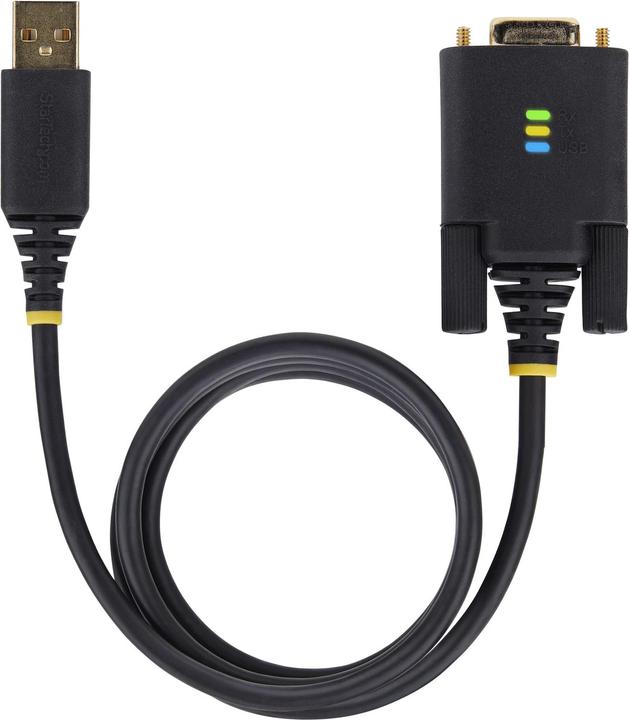 Actual product image StarTech COM 1m USB null modem cable COM Retention FTDI USB-A to RS232 null modem cable Interchangeable DB (1 m)