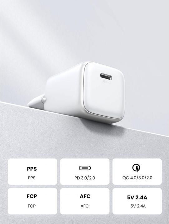 Productafbeelding Ugreen Nexode Mini 30W PD GaN Tech Charger Wit (30 W)
