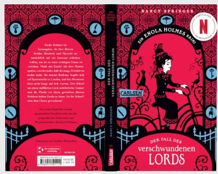 Immagine prodotto Enola Holmes: Der Fall des verschwundenen Lords (Tedesco, Nancy Springer, 2024)