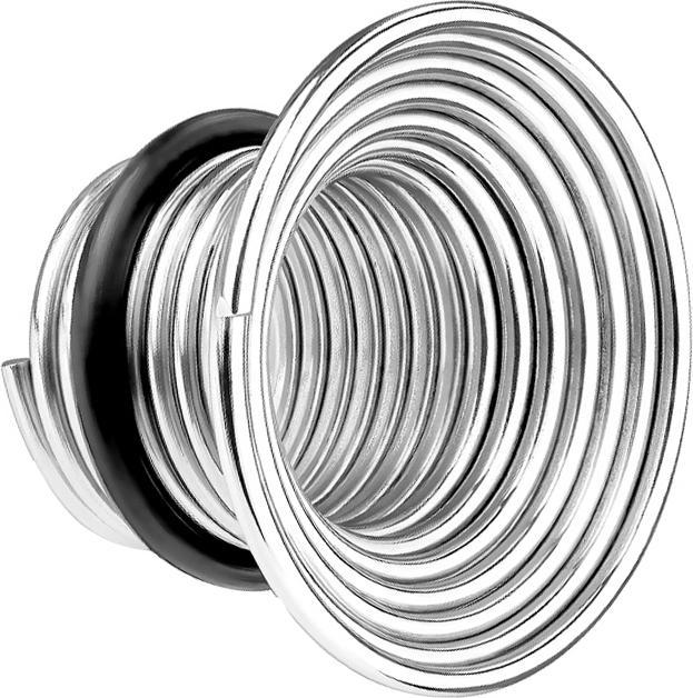 Star Piercing Flared Tunnel silber Stahldraht Trichter (ohne Messing, Chirurgenstahl 316L)