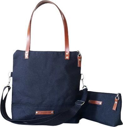 Immagine prodotto Only-Bags.Store Borsa in tela cerata in colore NERO CARBONE