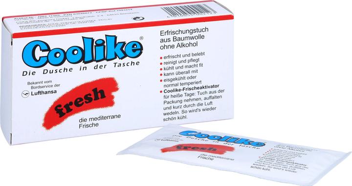 Actual product image Coolike Fresh Erfrischungstücher ohne Alkohol (Cleansing lotion, 357.84 ml)
