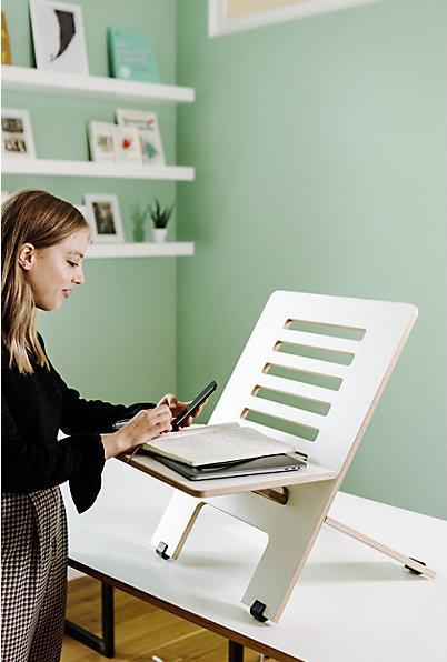 Actual product image Standsome SLIM standing desk add-on unit, HxWxD 570 x 500 x 490 mm, white.