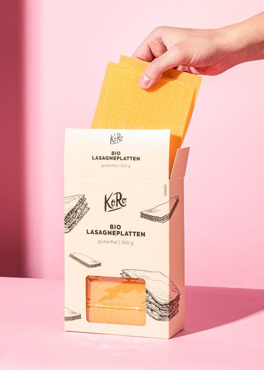 Image du produit KoRo Lasagnes sans gluten bio à base de maïs et de farine de riz (500 g)