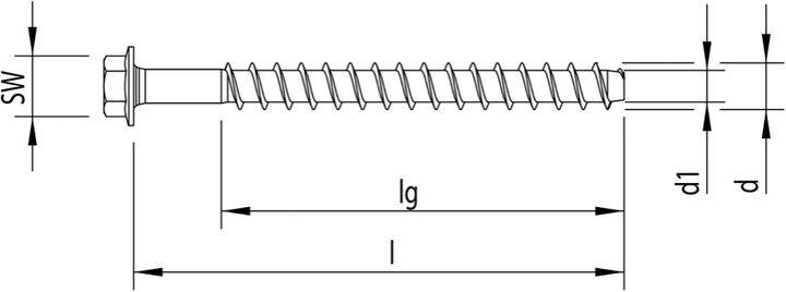 Image du produit Heco MULTI MONTI plus SS Vis d'ancrage 10,0 x 60 mm 25 pièces ( 48399 ) Vis à béton, tête hexagonale (25 Vis par pièce)