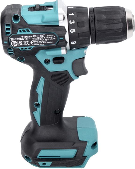 Actual product image Makita DDF 487 RA cordless drill driver 18 V 40 Nm Brushless + 2x battery 2.0 Ah + charger (Rechargeable battery operated)