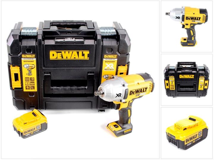 Productafbeelding DeWalt DCF 899 Visseuse à chocs sans fil 1/2" 18V 950Nm + 1x accu 4,0Ah + transportkoffer T (Oplaadbare batterij)