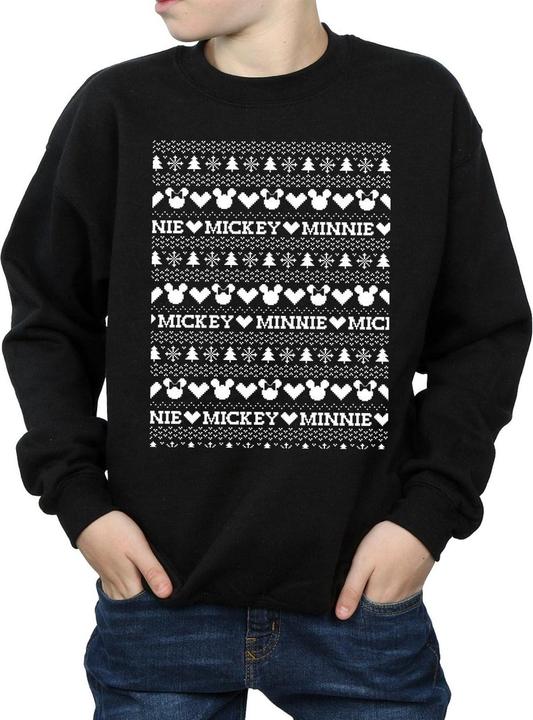 Immagine prodotto Disney Mickey And Minnie Christmas Fair Isle Felpa Ragazzi (116)