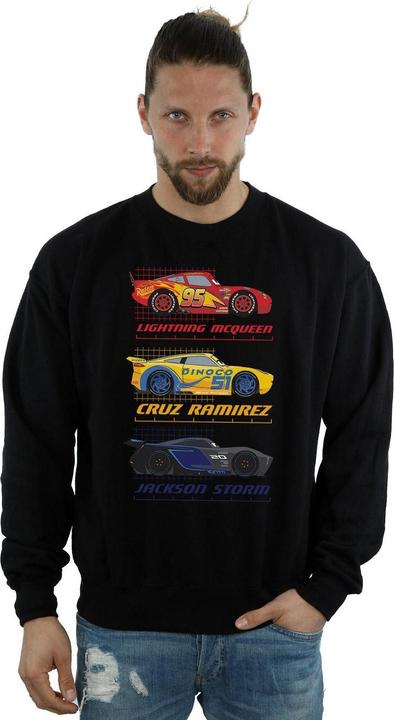Actual product image Cars Mens Racer Profile Cotton Sweatshirt (L)