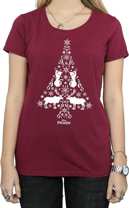 Actual product image Disney Womens/Ladies Frozen Christmas Tree Cotton T-Shirt (XL)