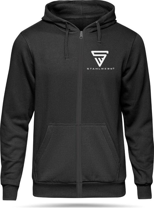 Image du produit Stahlwerk Sweat à capuche Sweat à capuche avec fermeture éclair en noir Gr.M (M)