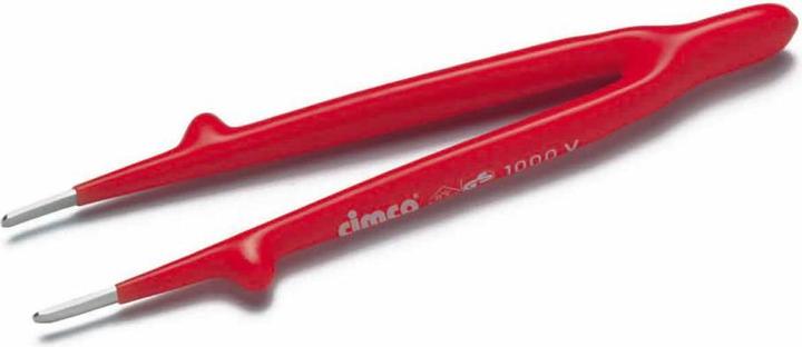 Immagine prodotto Cimco Pinzetta con isolamento protettivo da 1000V, dritta, piatta e rotonda, lunghezza 145 mm