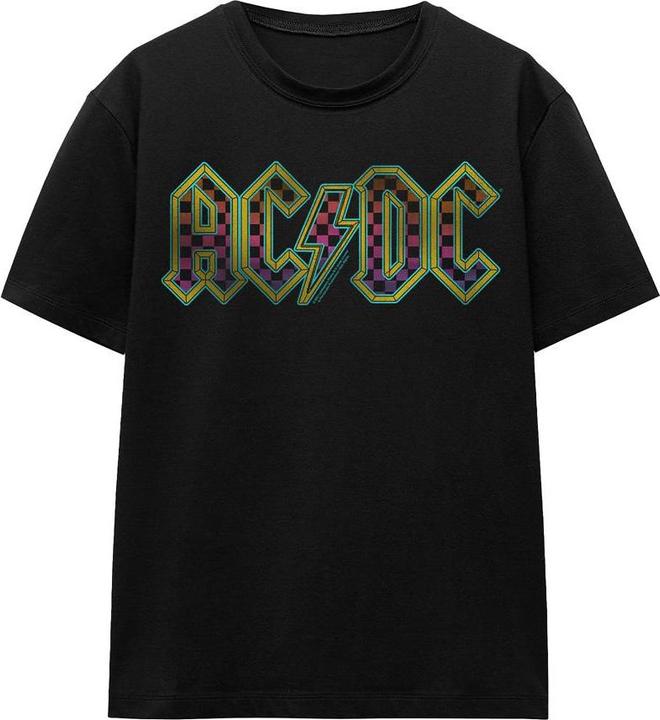 Actual product image AC/DC Unisex Adult Checkerboard Gradient Logo T-Shirt (M)
