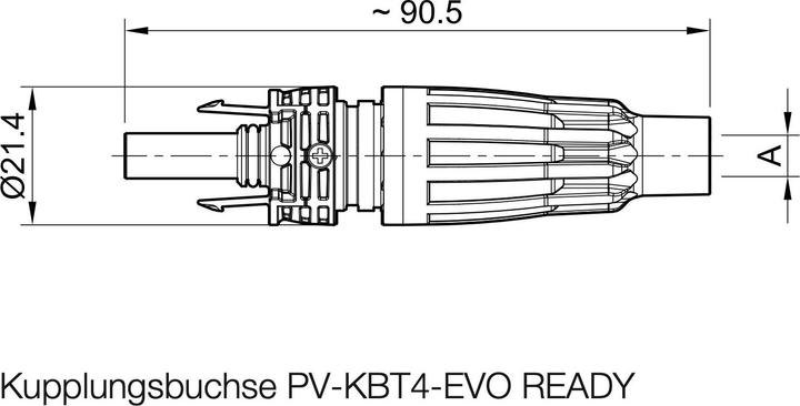 Actual product image Stäubli EVO READY socket, single (Solar system mounting material)
