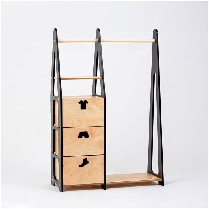 Immagine prodotto Duck Woodworks Cassettiere dell'armadio per bambini con maniglie a forma di abito