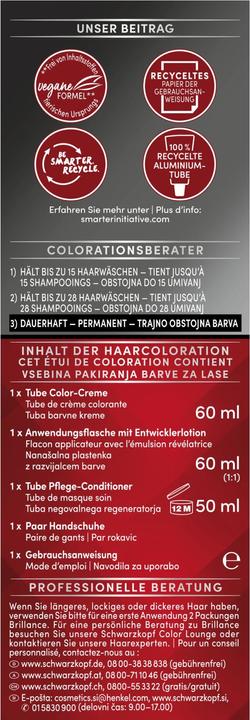 Actual product image Schwarzkopf Brillance Intensive Colour Cream 872 Intensive Red (872 Intensive red)