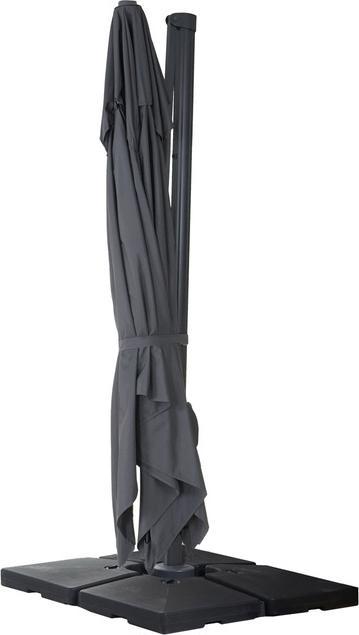 Produktbild Swisshandel24 Gastronomie-Ampelschirm, 3x4m (Ø5m) schwenkbar, Polyester/Alu 26kg anthrazit mit Ständer, drehbar (3 m)